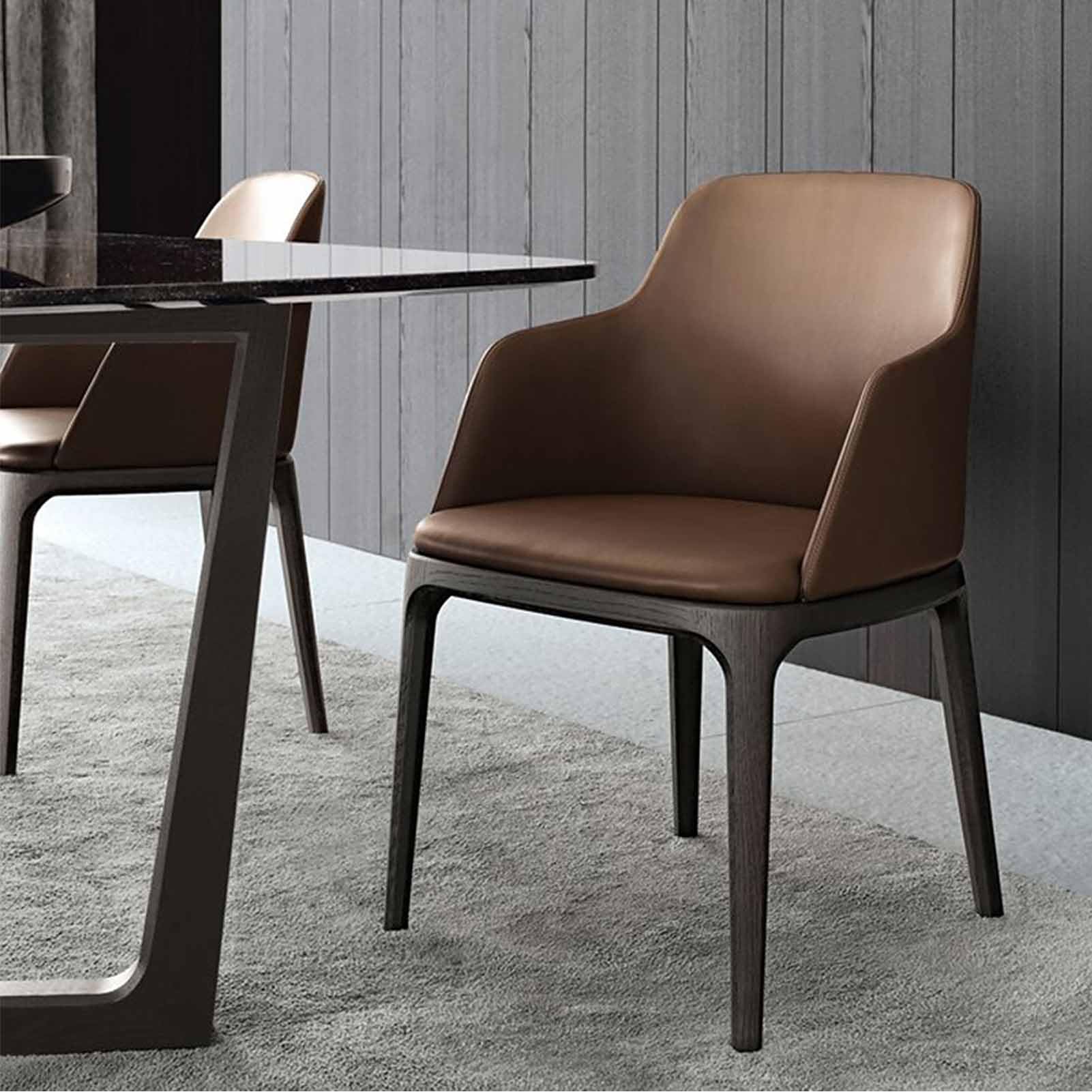 Amazon.com - KaBuea Mid-Century Faux Leather Dining Chairs with